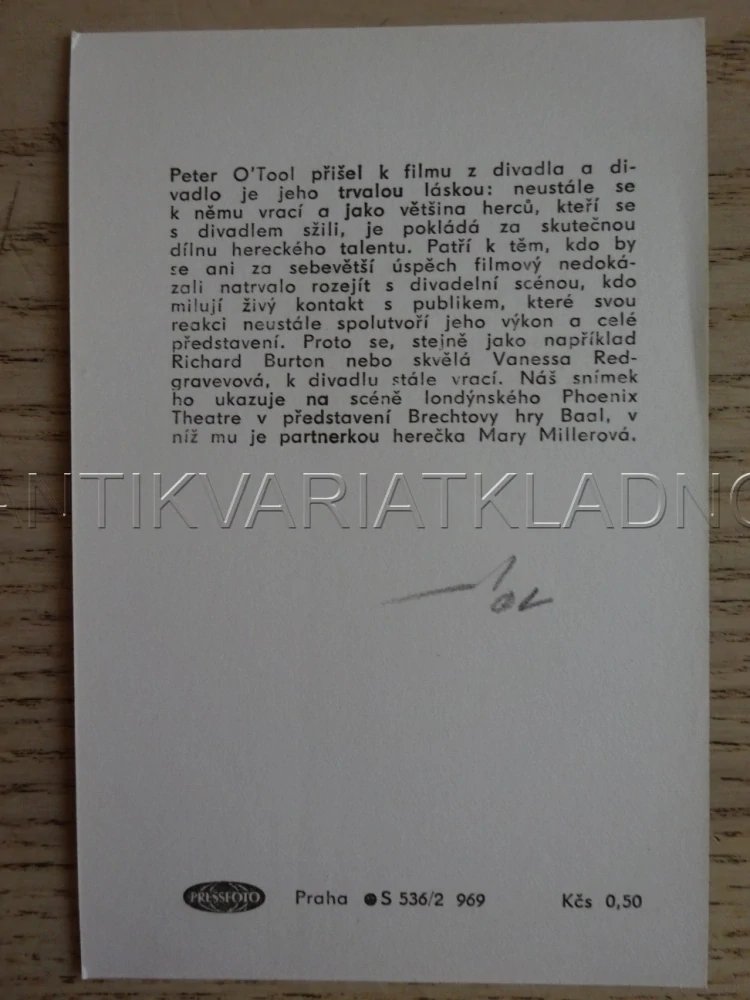 O'TOOLE PETER, FILMOVÁ KARTIČKA