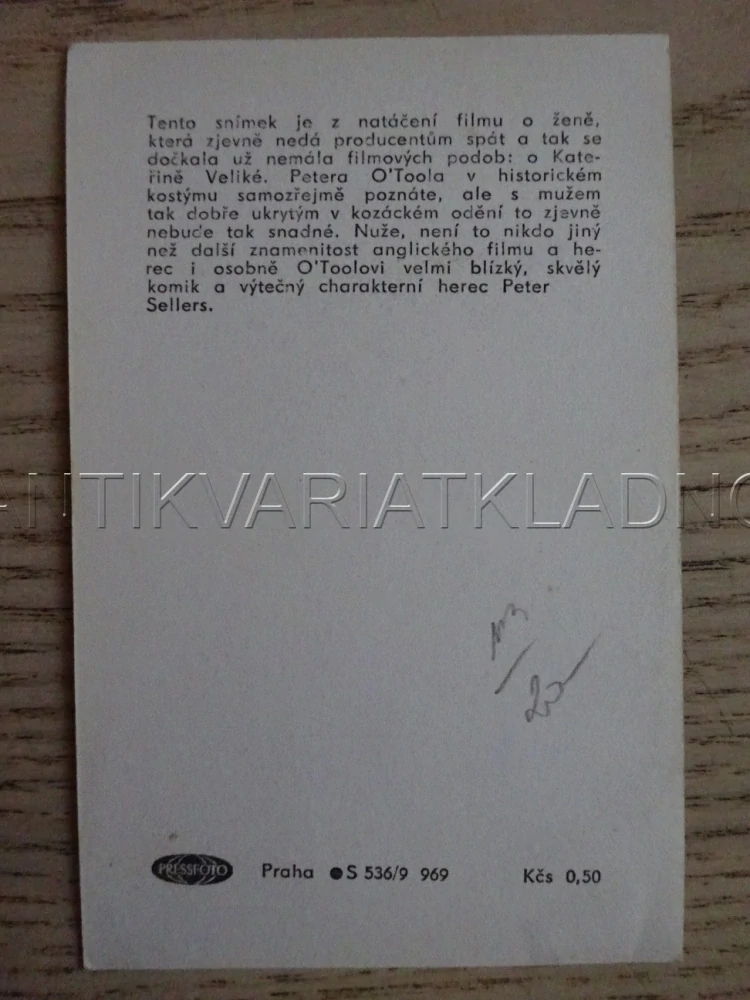 O'TOOLE PETER, SELLERS PETER, FILMOVÁ KARTIČKA