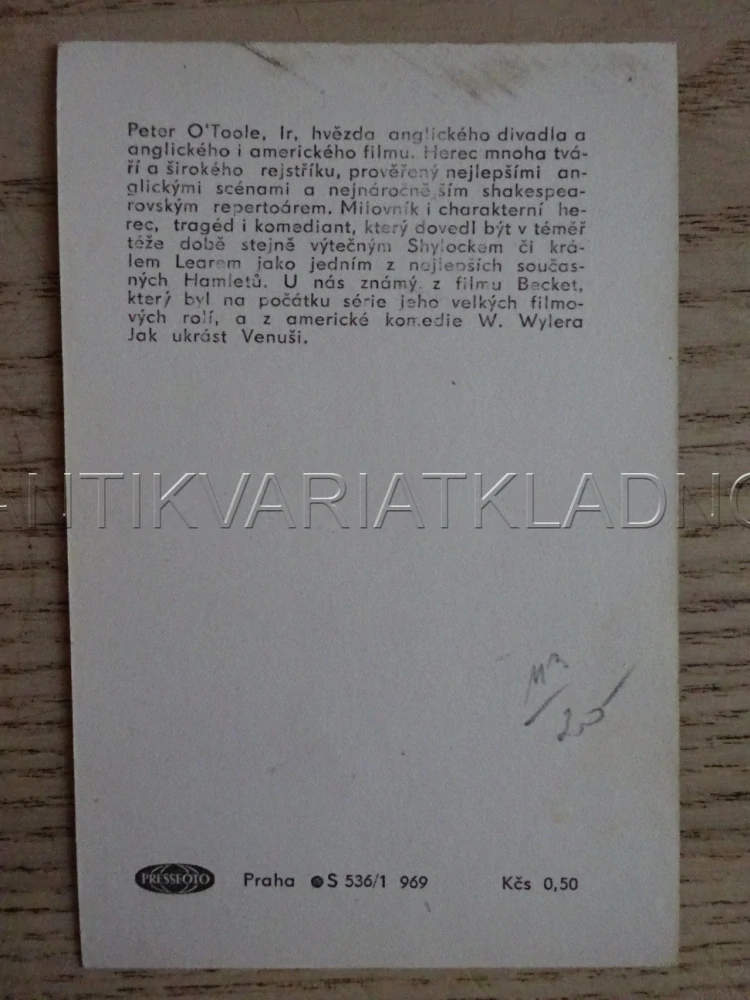 O'TOOLE PETER, FILMOVÁ KARTIČKA