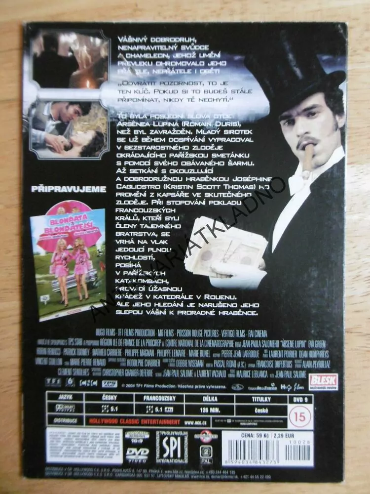 ARSENE LUPIN, ZLODĚJ GENTLEMAN, DVD FILM