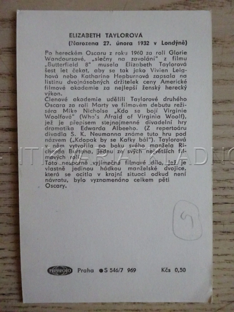 TAYLOR ELIZABETH, FILMOVÁ KARTIČKA