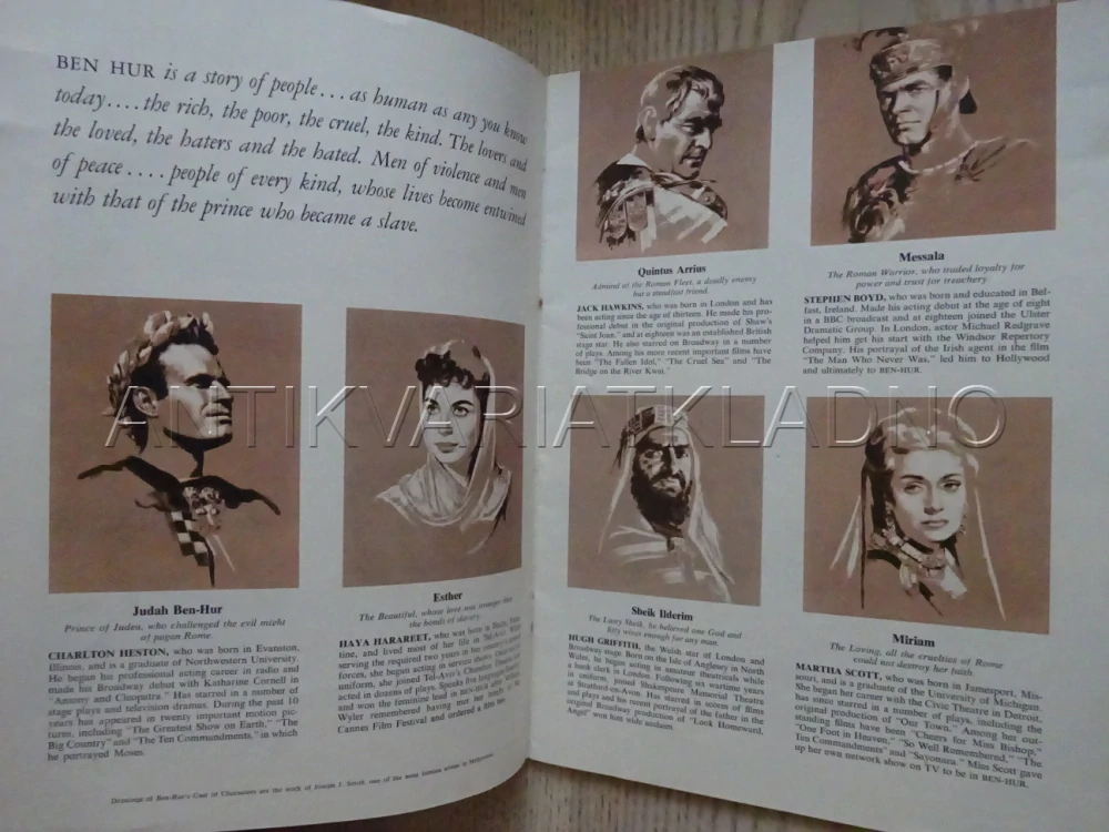BEN HUR, CH. HESTON, ANGLICKY, PROGRAM