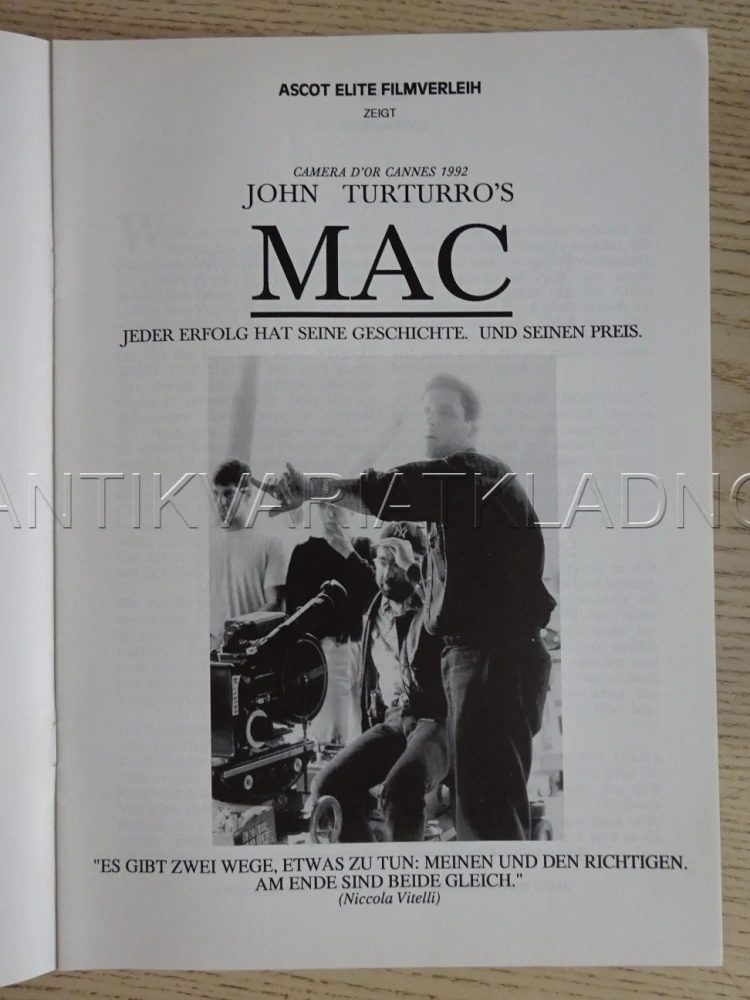 MAC, J. TURTURRO, NĚMECKY, PROGRAM