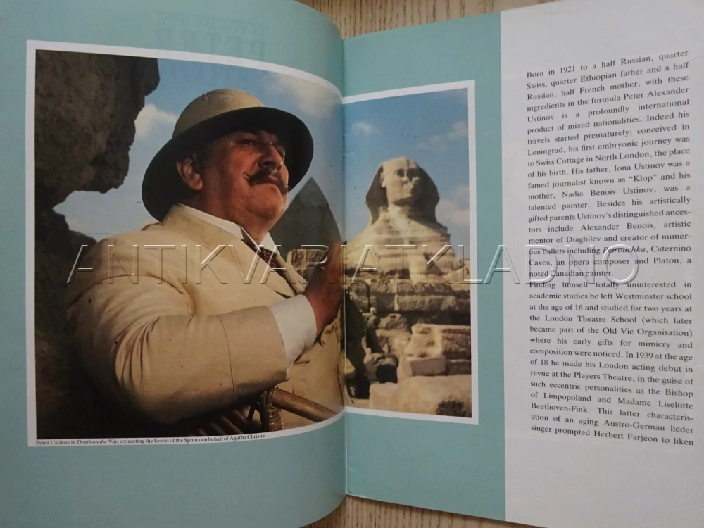 AN EVENING WITH PETER USTINOV, ANGLICKY, PROGRAM
