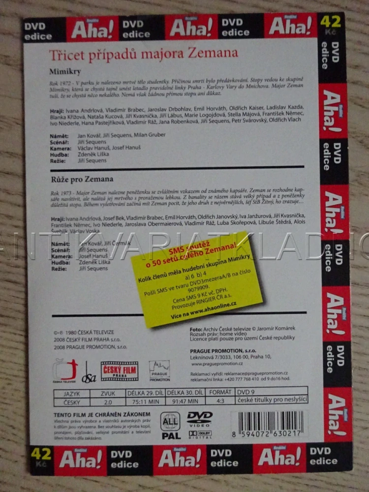 TŘICET PŘÍPADŮ MAJORA ZEMANA, DÍL Č. 29-30, DVD FILM