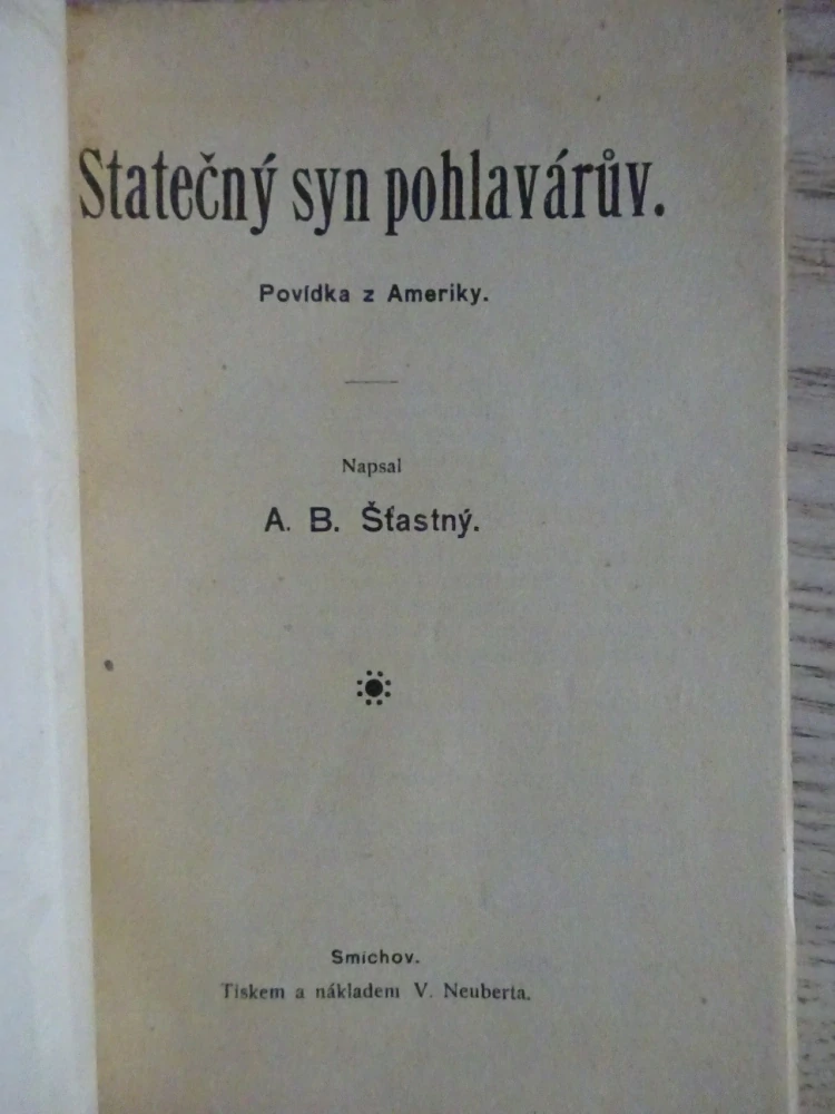 STATEČNÝ SYN POHLAVÁRŮV, WESTERN