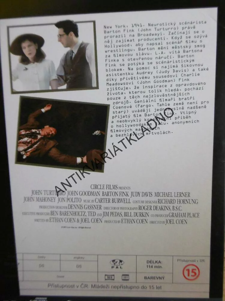 BARTON FINK, DVD FILM