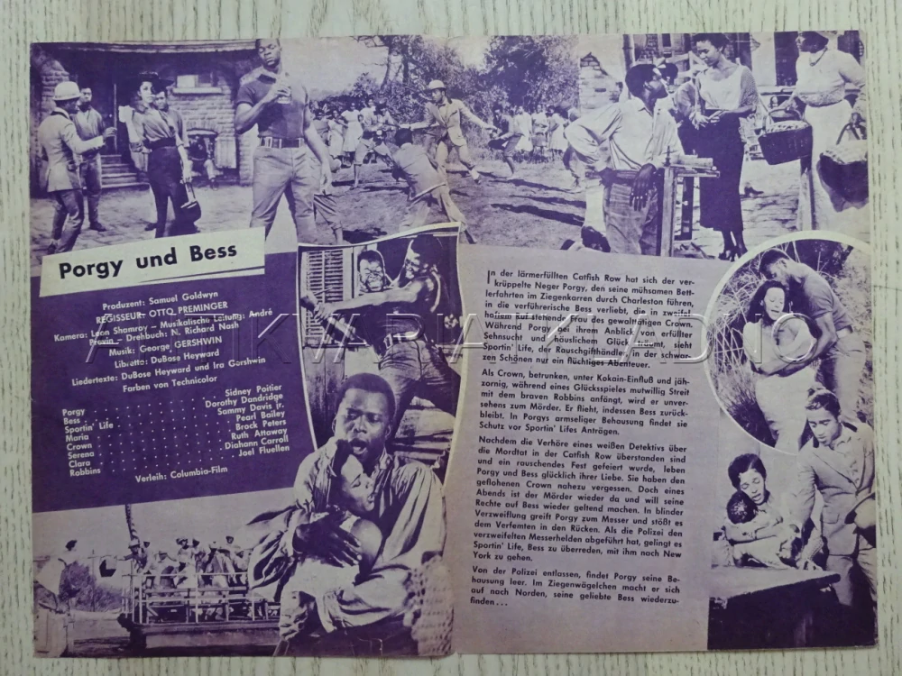 PORGY A BESS, S. POITIER, NĚMECKY, BIO PROGRAM
