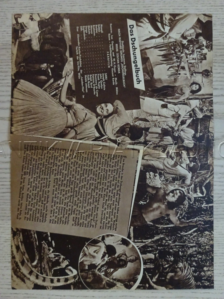 KNIHA DŽUNGLÍ, SABU, J. CALLEIA, NĚMECKY, BIO PROGRAM