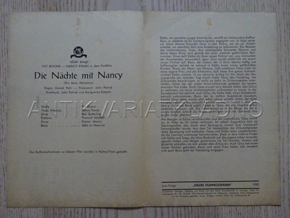 THE MAIN ATTRACTION, N. KWAN, NĚMECKY, BIO PROGRAM