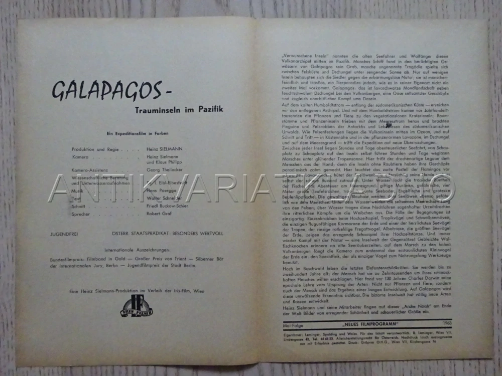 GALAPÁGY, DOKUMENT, NĚMECKY, BIO PROGRAM