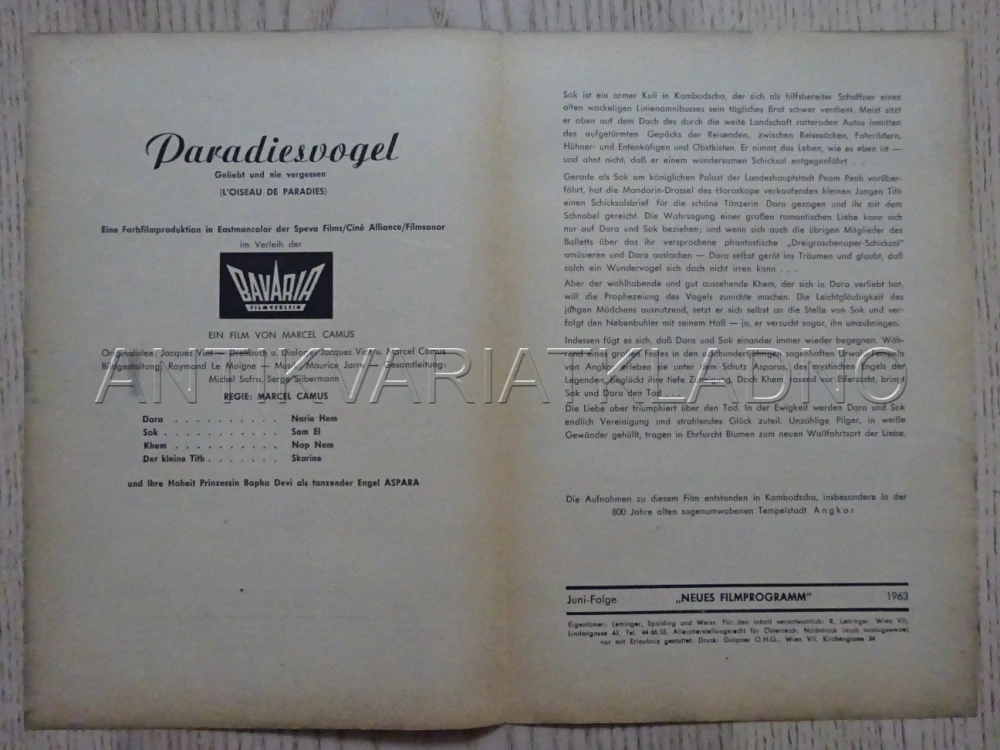 L'OISEAU DE PARADIES, NARIE HEM, NĚMECKY, BIO PROGRAM