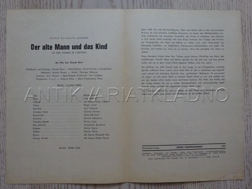 PÉPÉ A CLAUDE, M. SIMON, NĚMECKY, BIO PROGRAM