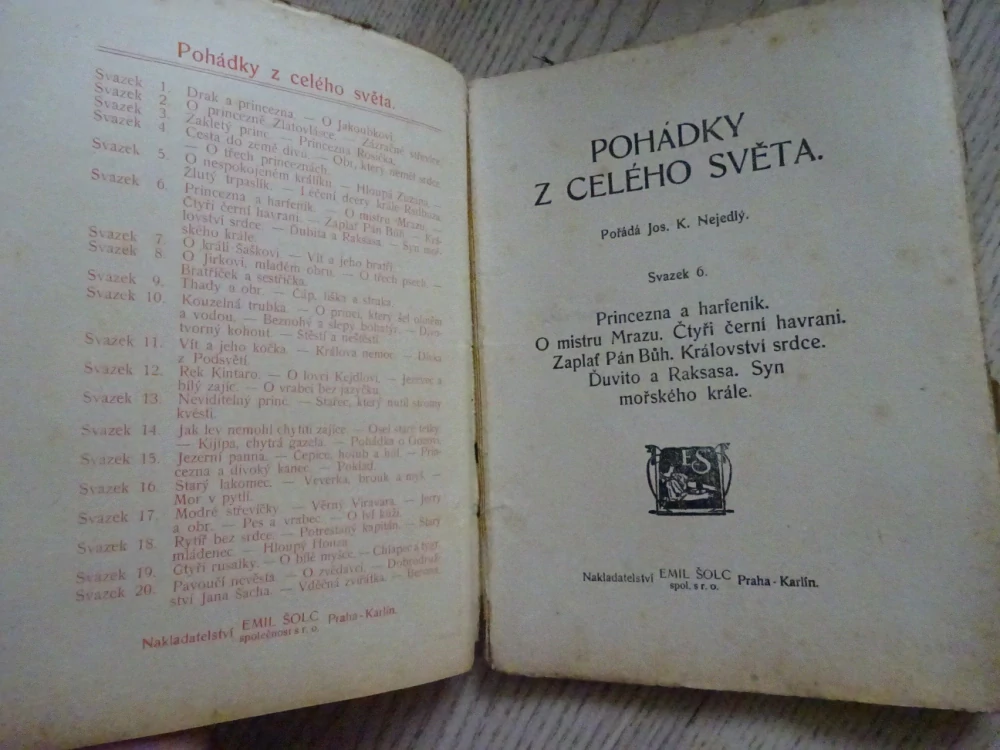 PRINCEZNA A HARFENÍK A JINÉ, POHÁDKY Z CELÉHO SVĚTA SV. 6 (MNOHÉ FANTASY)