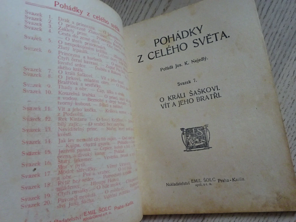 O KRÁLI ŠAŠKOVI A JINÉ, POHÁDKY Z CELÉHO SVĚTA SV. 7 (MNOHÉ FANTASY)