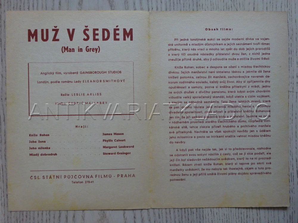 MUŽ V ŠEDÉM, J. MASON, BIO PROGRAM Č. 822