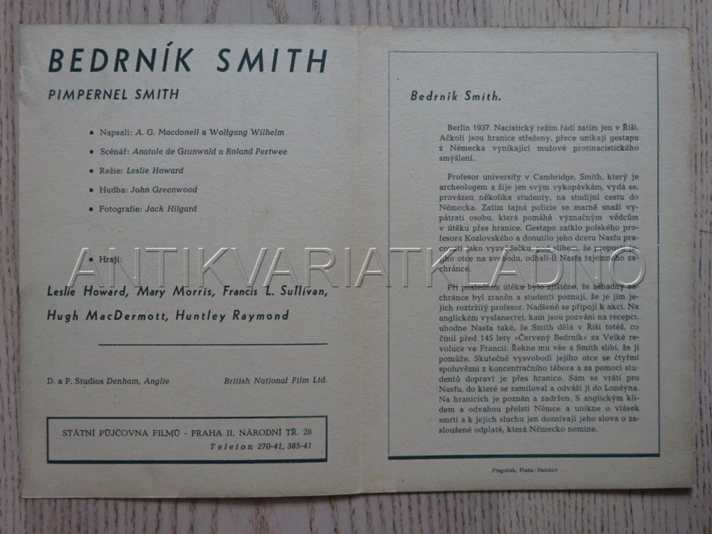 BEDRNÍK SMITH, L. HOWARD, BIO PROGRAM Č. 839