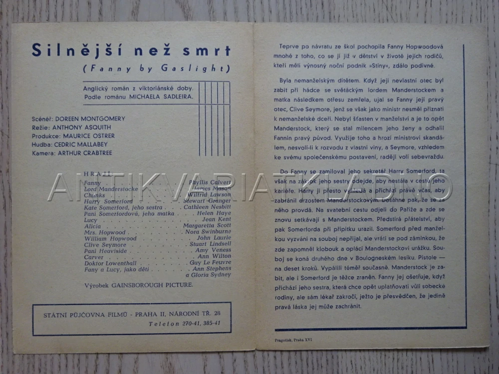 SILNĚJŠÍ NEŽ SMRT, P. CALVERT, BIO PROGRAM Č. 849