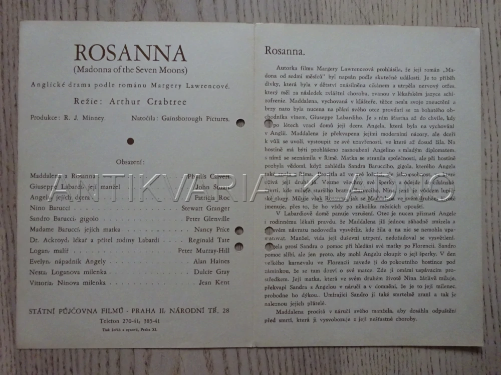 ROSANNA, P. CALVERT, BIO PROGRAM Č. 854