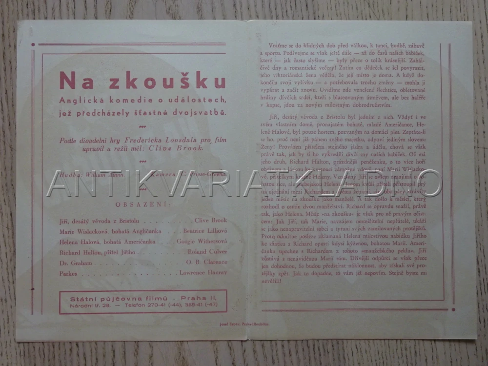 NA ZKOUŠKU, C. BROOK, BIO PROGRAM Č. 859