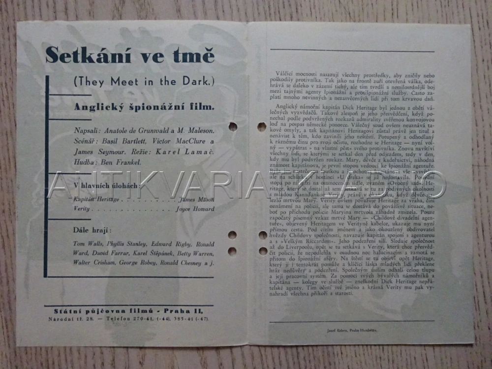 SETKÁNÍ VE TMĚ, J. MASON, BIO PROGRAM Č. 863