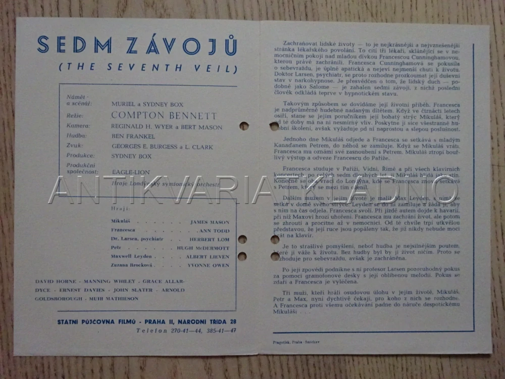 SEDM ZÁVOJŮ, J. MASON, BIO PROGRAM Č. 878