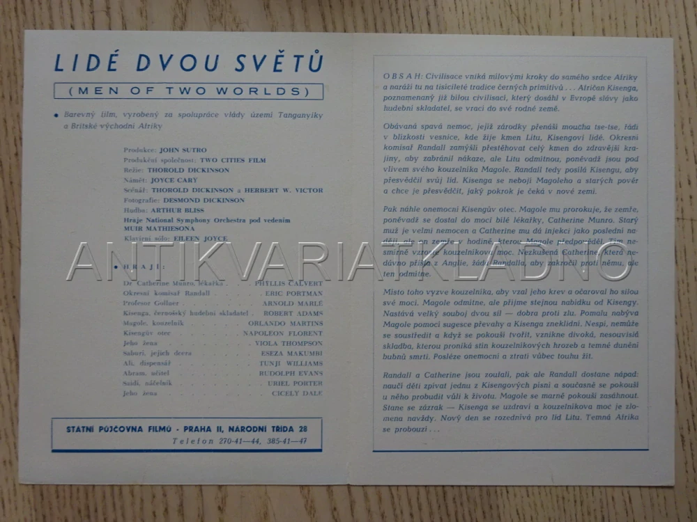 LIDÉ DVOU SVĚTŮ, P. CALVERT, BIO PROGRAM Č. 879