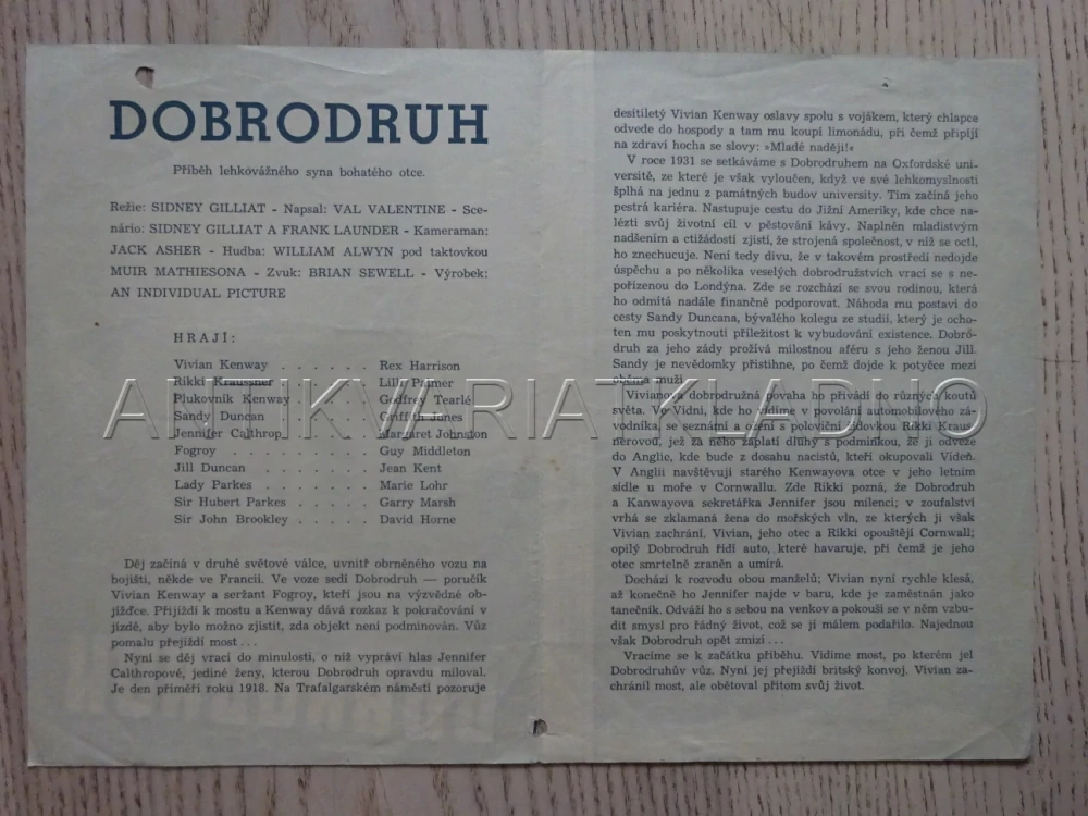 DOBRODRUH R. HARRISON, BIO PROGRAM Č. 888