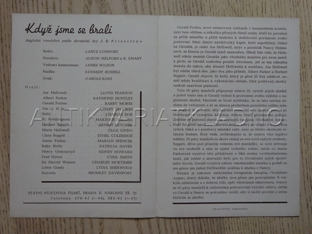 KDYŽ JSME SE BRALI, L. PEARSON, BIO PROGRAM Č. 889