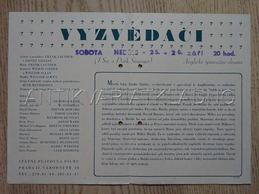 VYZVĚDAČI, D. KERR, BIO PROGRAM Č. 895