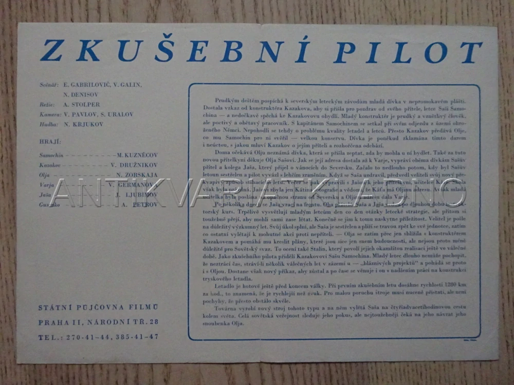ZKUŠEBNÍ PILOT, M. KUZNĚCOV, BIO PROGRAM Č. 3139