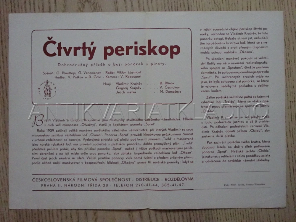 ČTVRTÝ PERISKOP, B. BLINOV, BIO PROGRAM Č. 3148