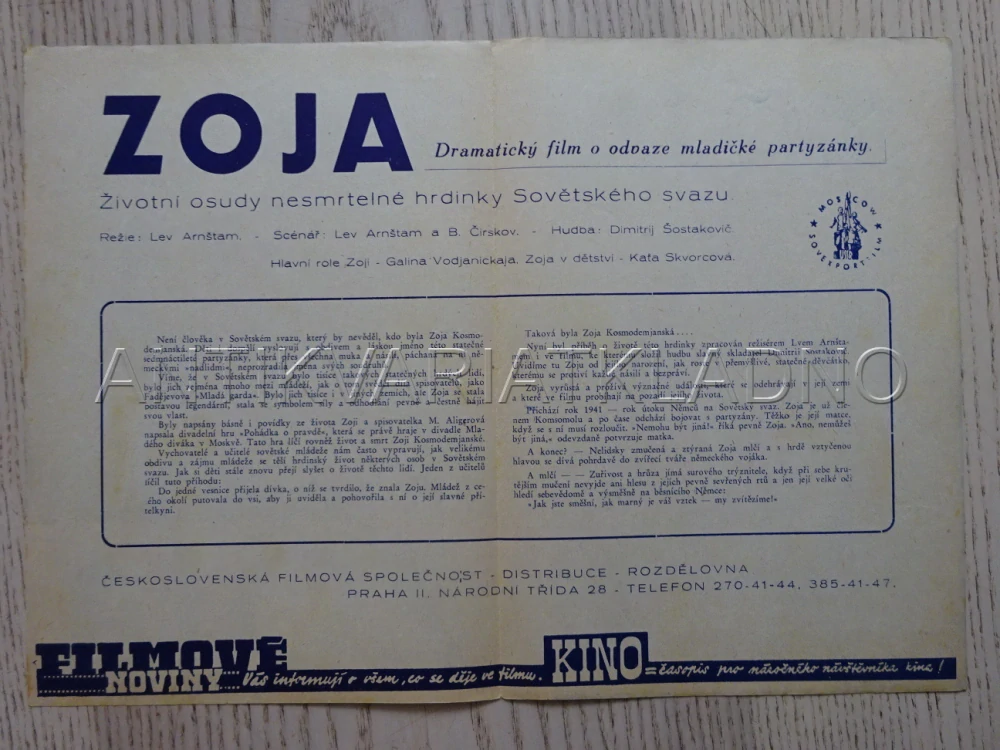 ZOJA, G. VODJANICKAJA, BIO PROGRAM Č. 3154