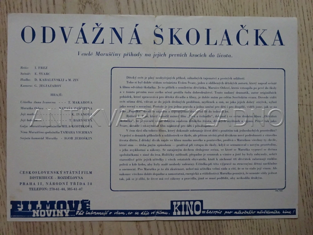 ODVÁŽNÁ ŠKOLAČKA, T. MAKAROVA, BIO PROGRAM Č. 3176