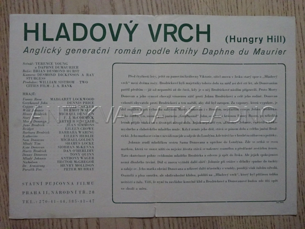 HLADOVÝ VRCH, D. PRICE, BIO PROGRAM Č. 8104