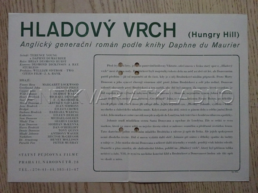 HLADOVÝ VRCH, D. PRICE, BIO PROGRAM Č. 8104