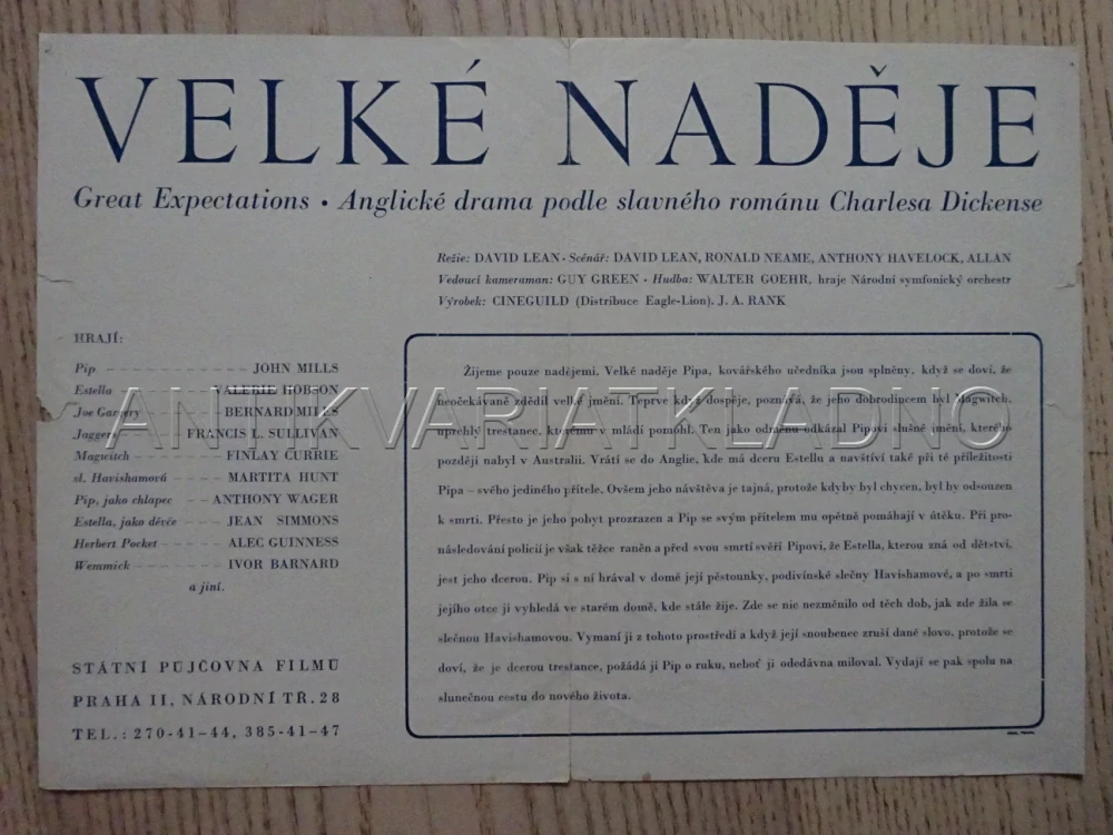 VELKÉ NADĚJE, J. MILLS, BIO PROGRAM Č. 8105