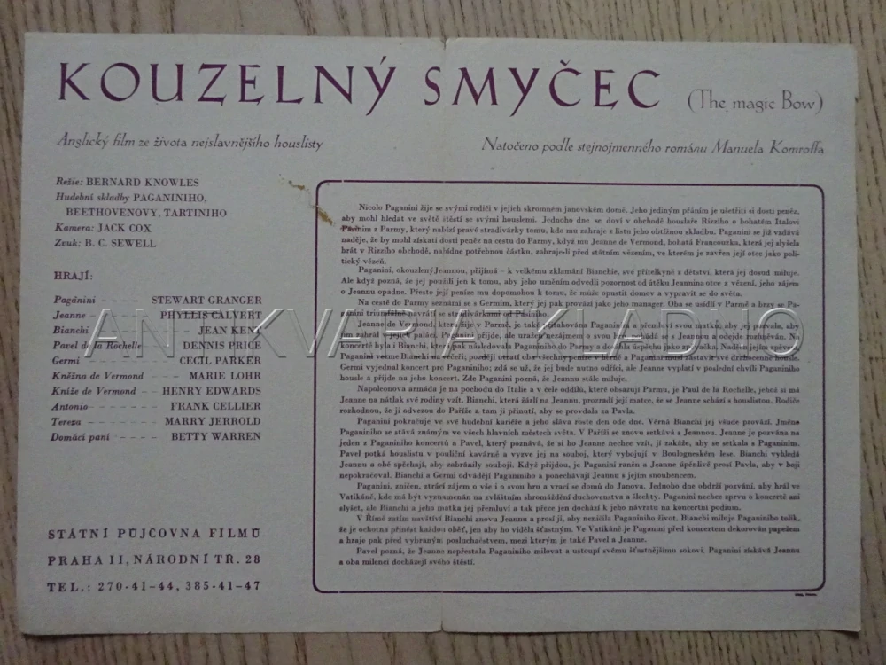 KOUZELNÝ SMYČEC, S. GRANGER, BIO PROGRAM Č. 8110