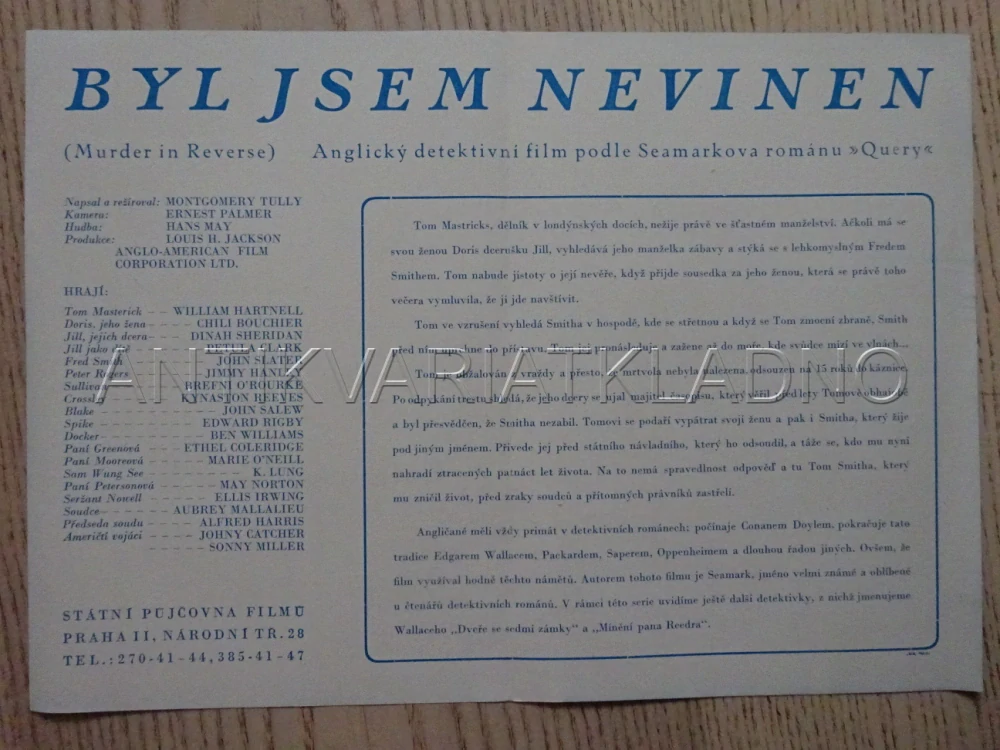 BYL JSEM NEVINEN, BIO PROGRAM Č. 8113