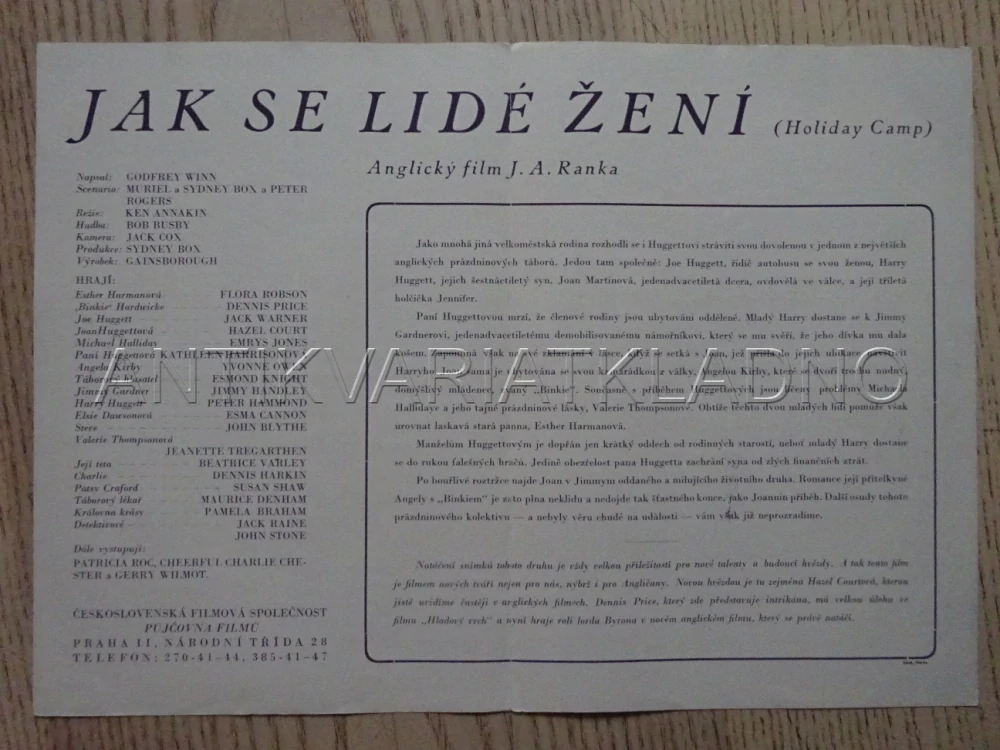 JAK SE LIDÉ ŽENÍ, J. WARNER, BIO PROGRAM Č. 8123