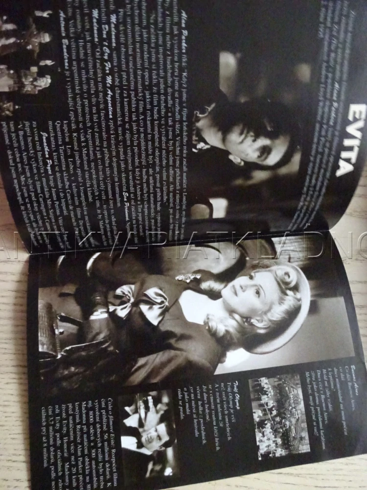 EVITA, MADONNA, A. BANDERAS, FILMOVÝ LETÁK