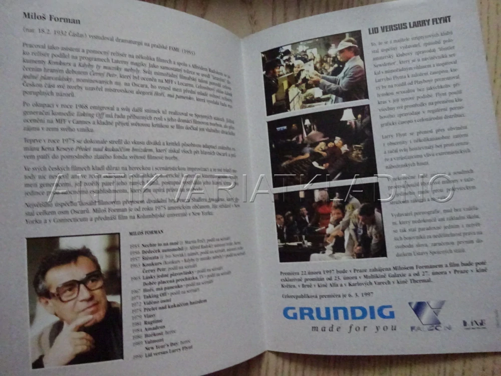 LID VERSUS LARRY FLYNT, R: M. FORMAN, FILMOVÝ LETÁK