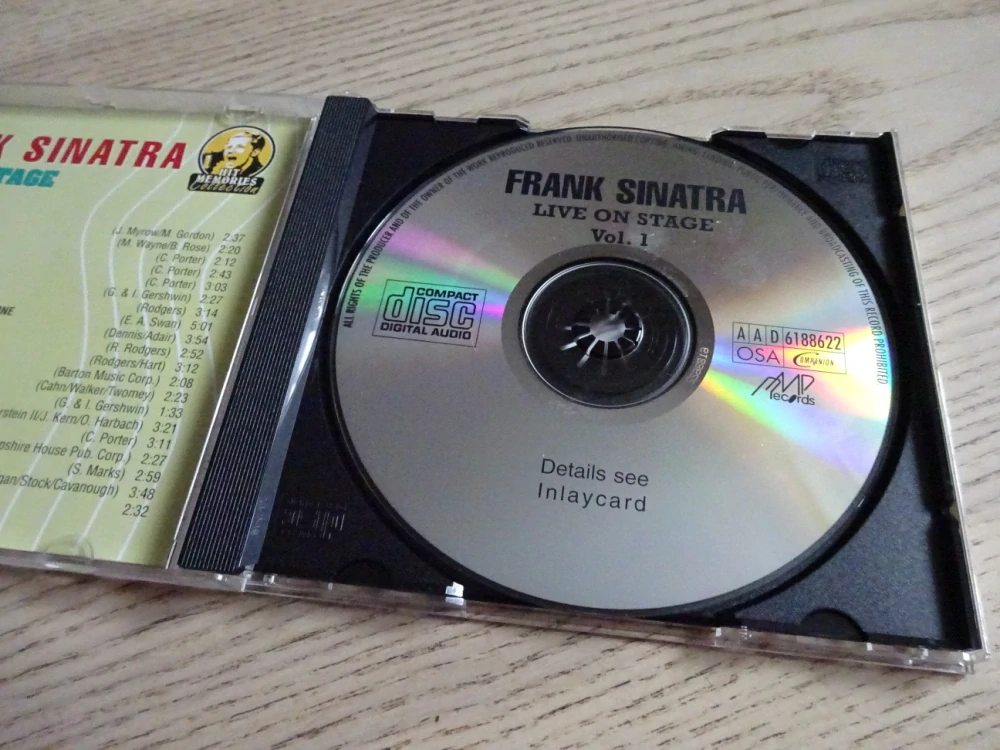 FRANK SINATRA, LIVE ON STAGE, CD HUDBA