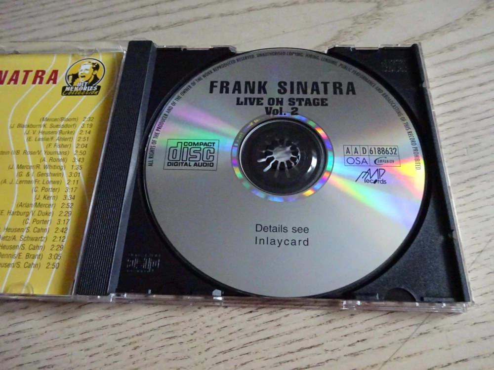 FRANK SINATRA, LIVE ON STAGE VOL. 2, CD HUDBA