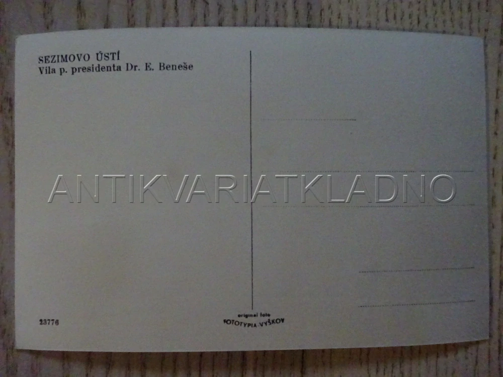 SEZIMOVO ÚSTÍ, VILA E. BENEŠE, OKRES TÁBOR, POHLEDNICE 45