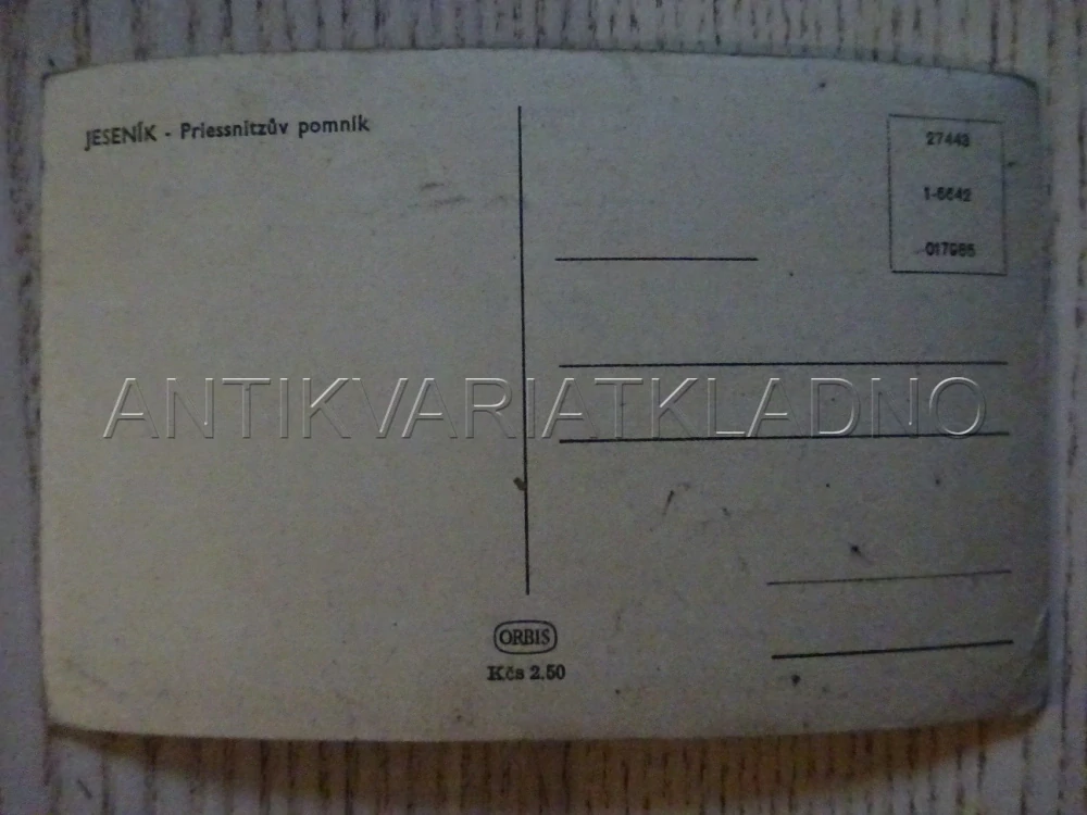 JESENÍK, PRIESSNITZŮV POMNÍK, POHLEDNICE 57