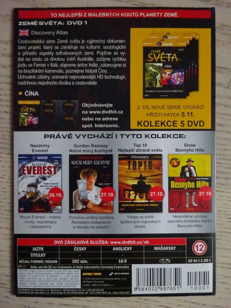 ZEMĚ SVĚTA - ČÍNA, DVD FILM DOKUMENT