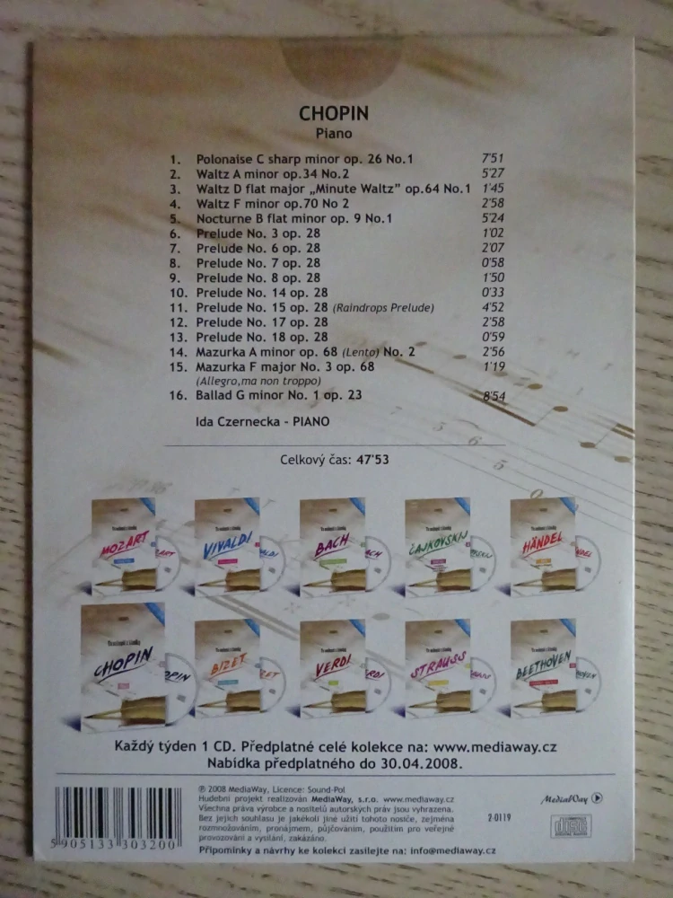 CHOPIN, TO NEJLEPŠÍ Z KLASIKY, CD HUDBA