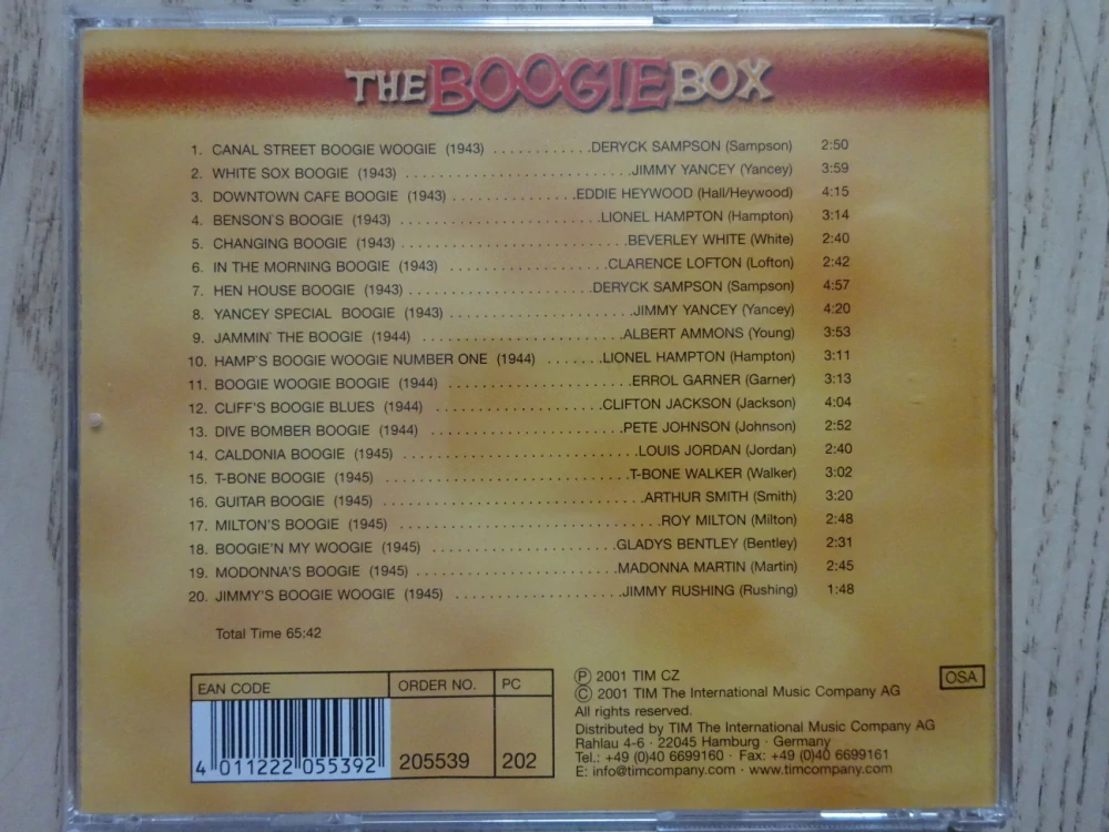 THE BOOGIEBOX VOL. 4, CD HUDBA