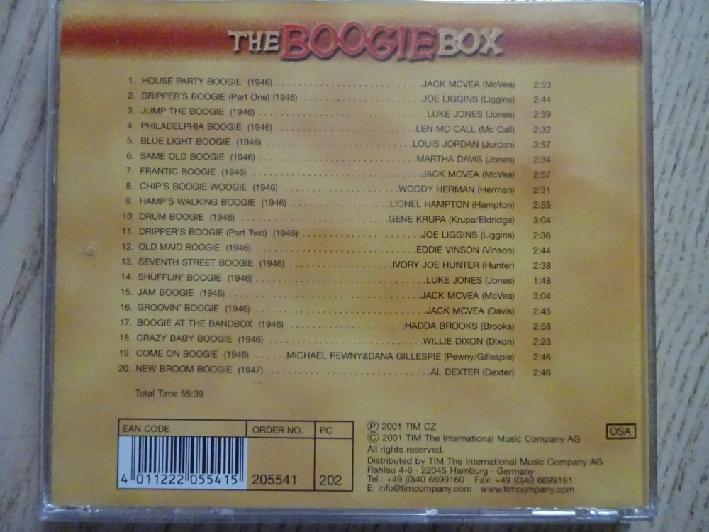 THE BOOGIEBOX VOL. 6, CD HUDBA